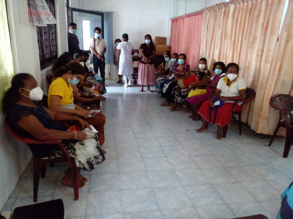 A medical clinic for the community of Homagama Sangharama and Siddamulla South Grama Niladhari Divisions